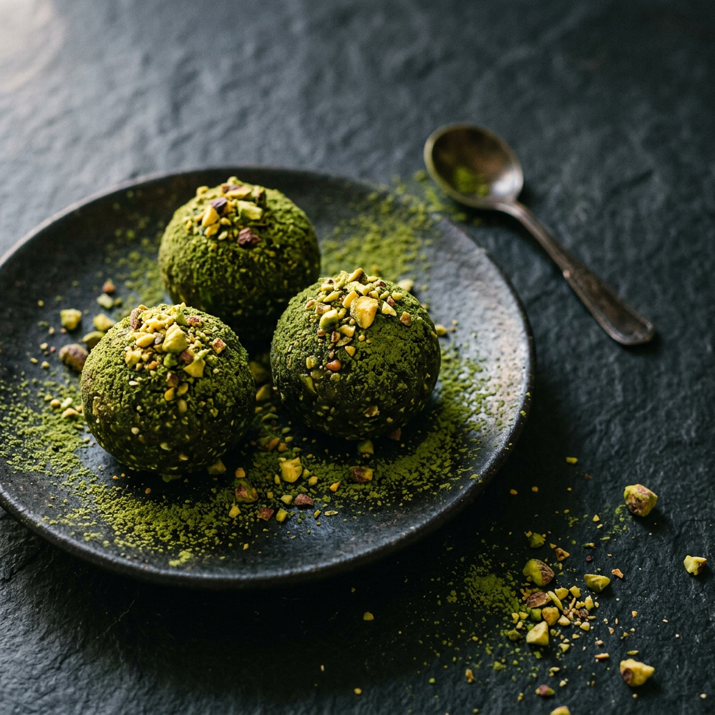 Matcha Pistachio energy bites